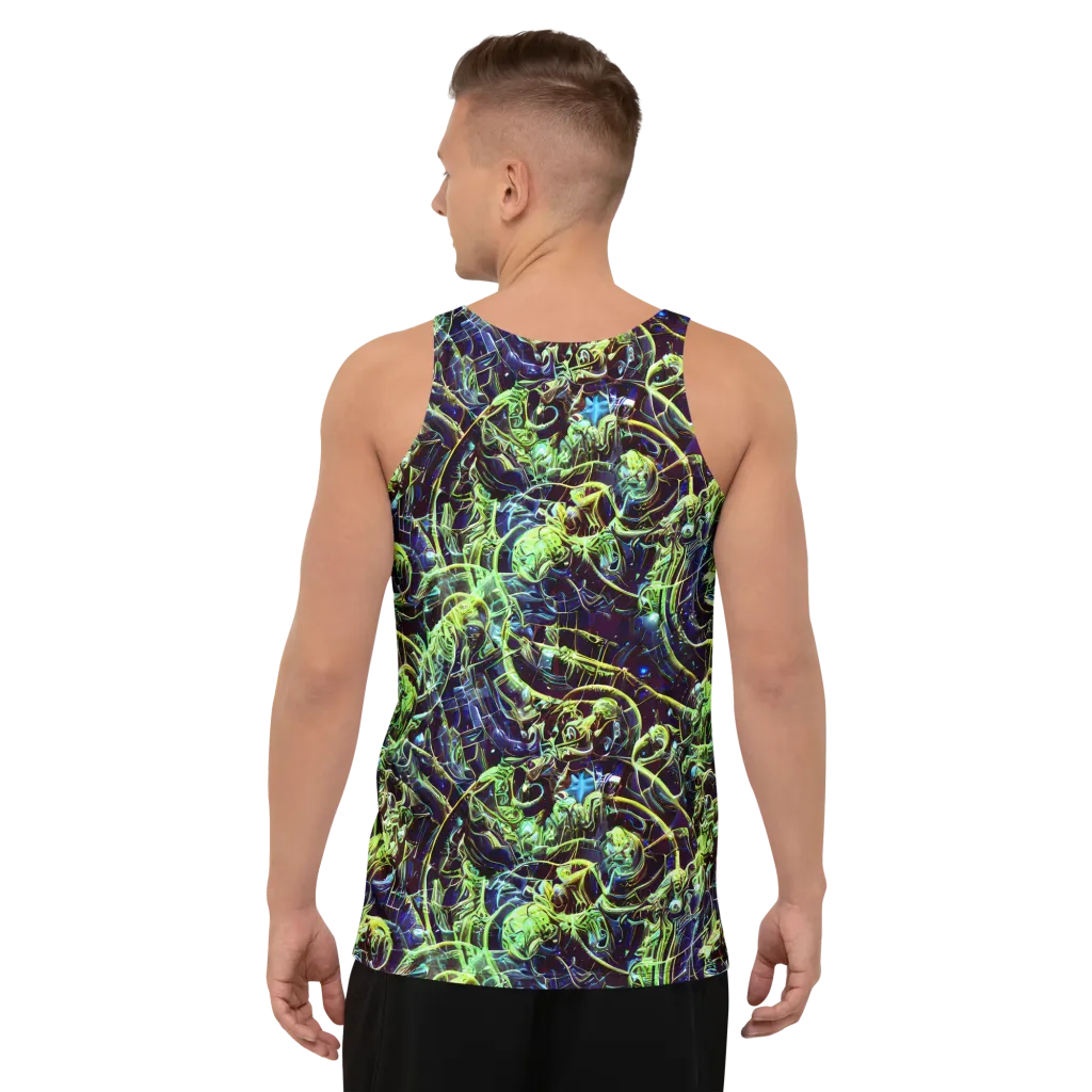 Electric Underbrush on Men's Tank Top — Back