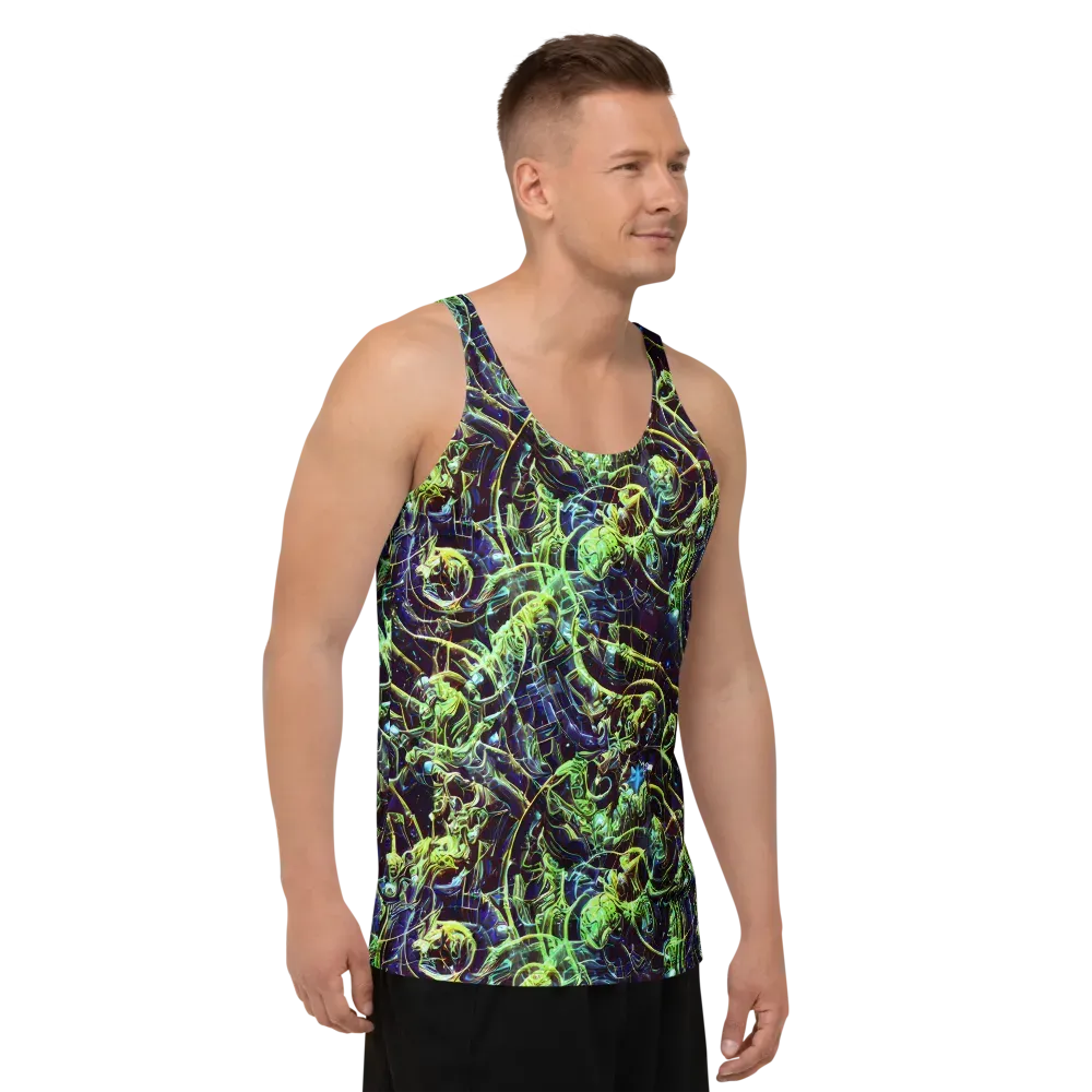 Electric Underbrush on Men's Tank Top — Right Front