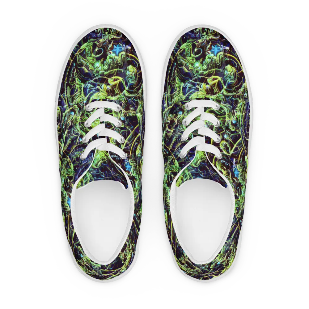 Electric Underbrush on Men's Lace-Up Canvas Shoes — Front