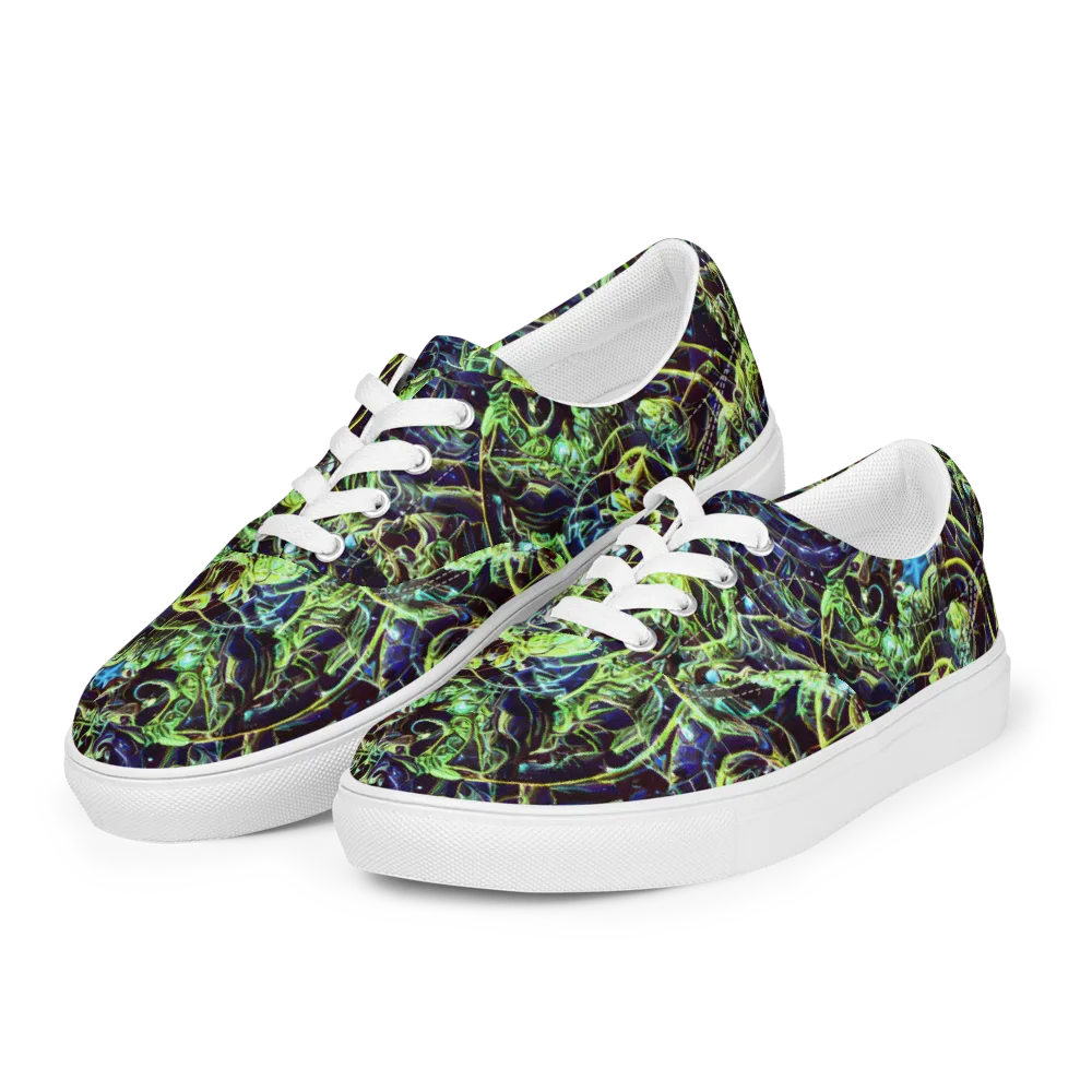 Electric Underbrush on Men's Lace-Up Canvas Shoes — Left Front