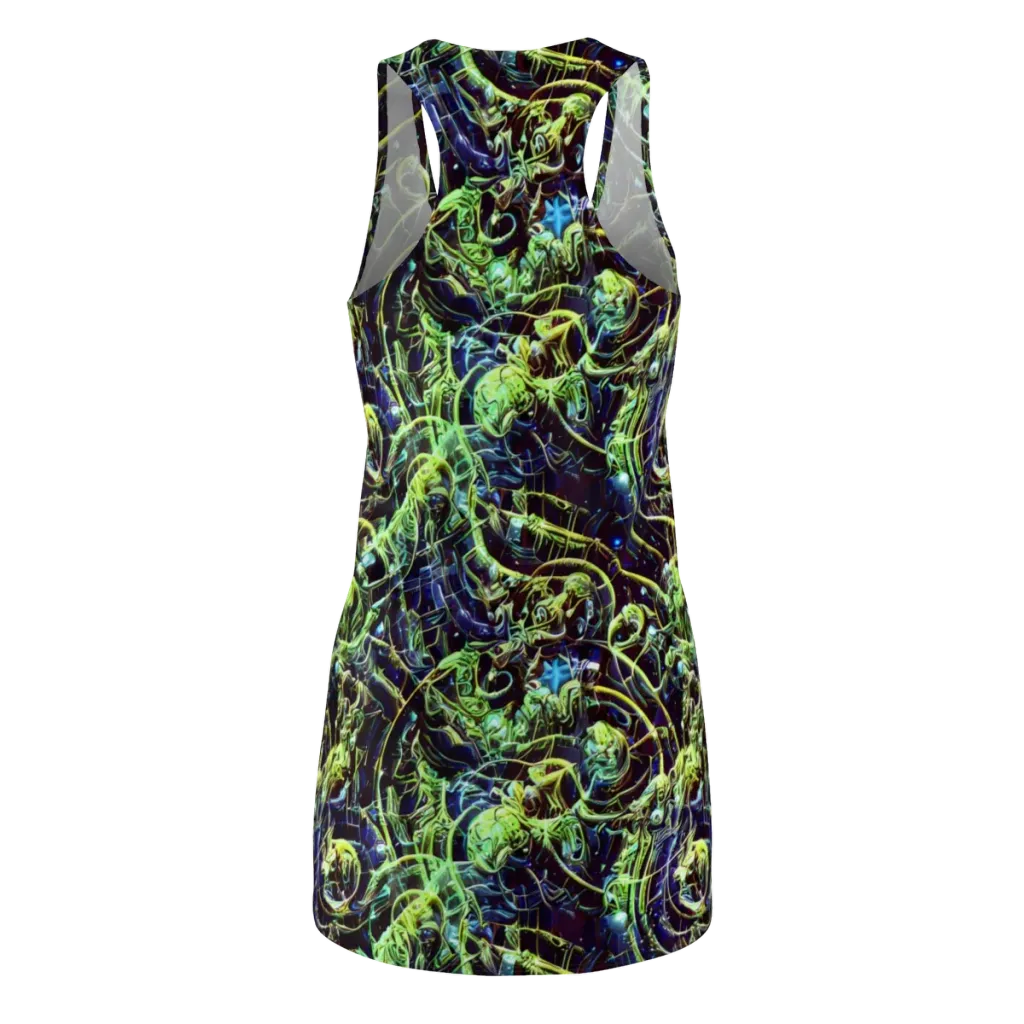 Electric Underbrush on Racerback Dress — Back