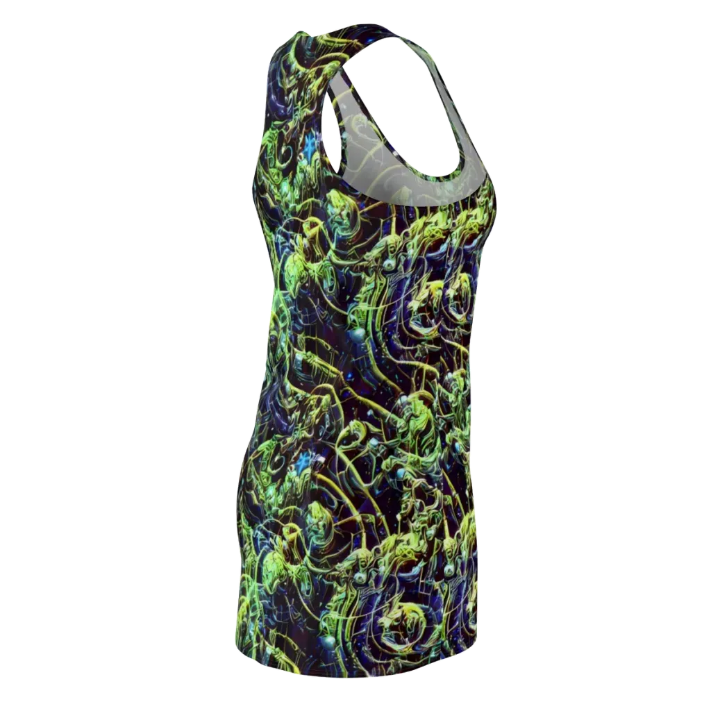 Electric Underbrush on Racerback Dress — Back Side