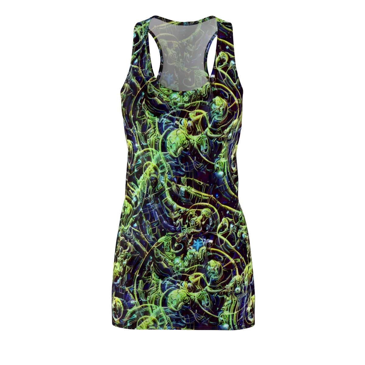 Electric Underbrush on Racerback Dress — Front