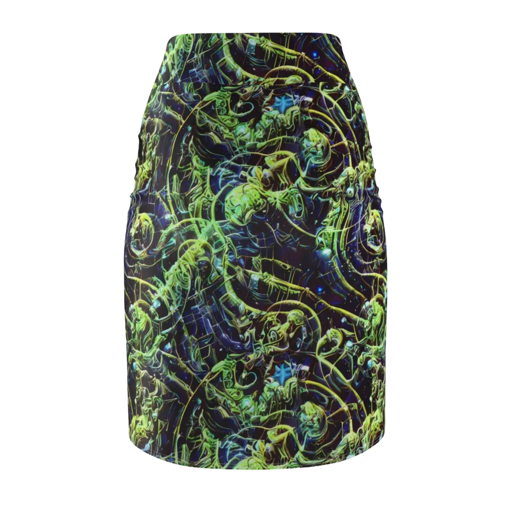Electric Underbrush on Pencil Skirt — Back