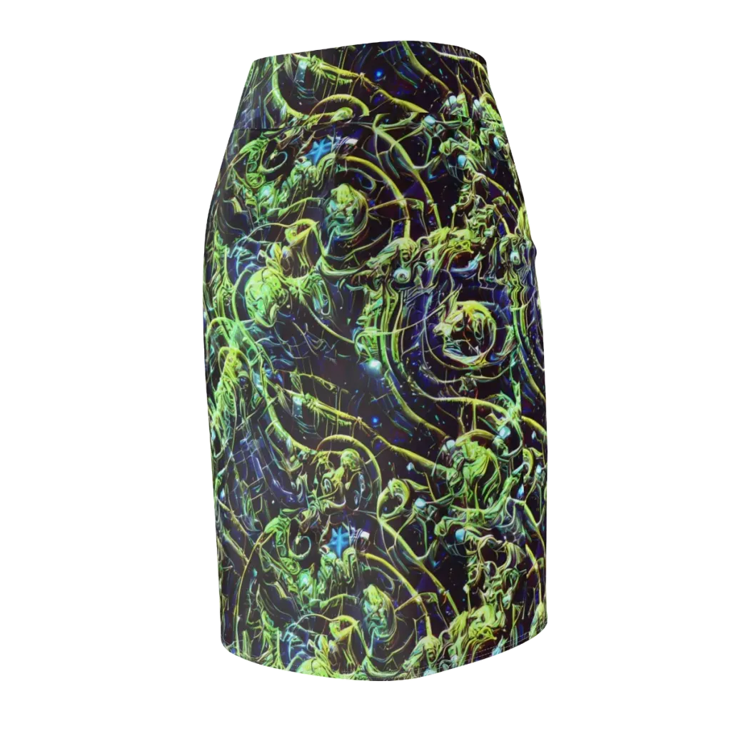 Electric Underbrush on Pencil Skirt — Back Side