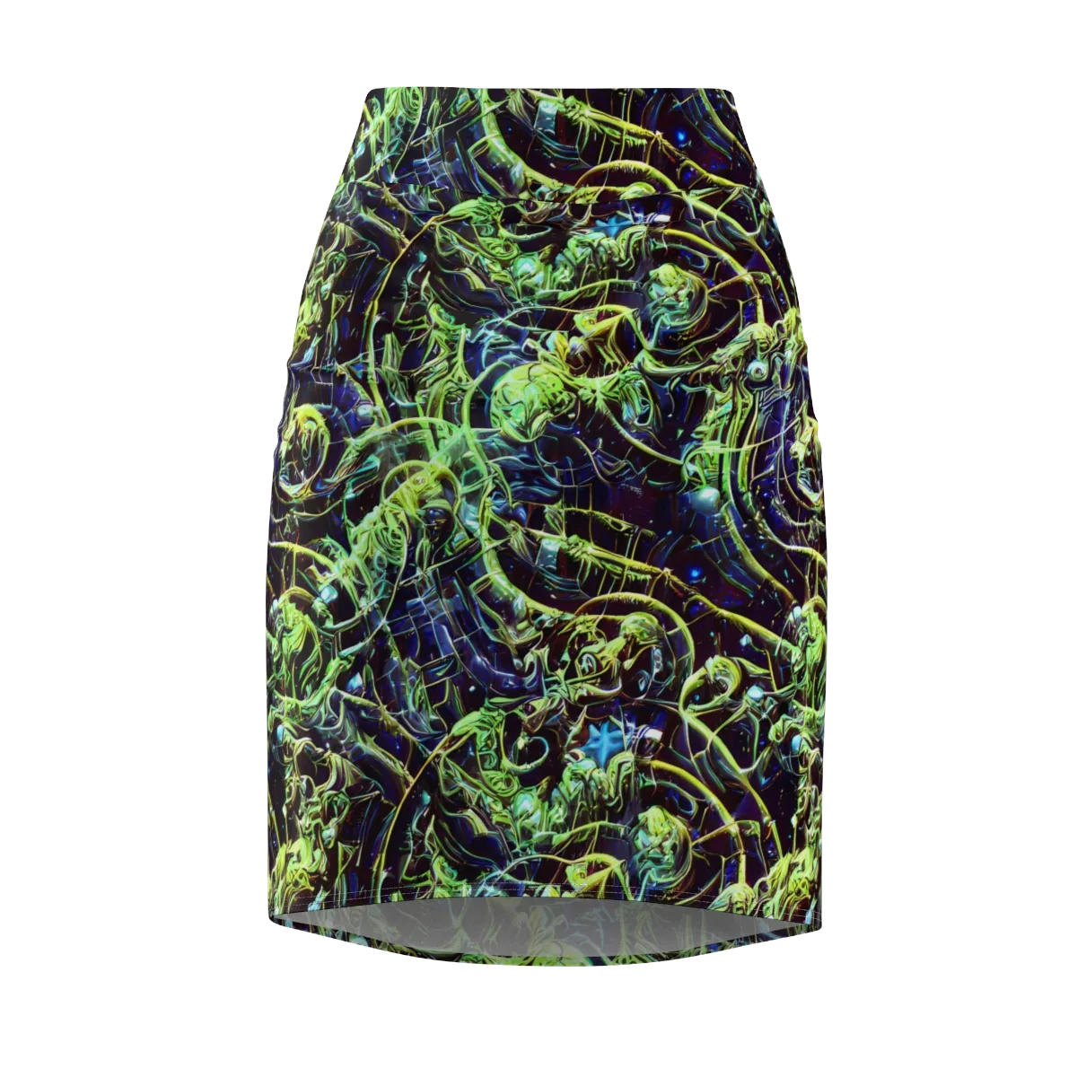 Electric Underbrush on Pencil Skirt — Front