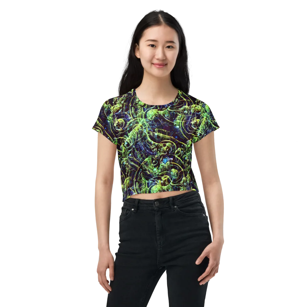 Electric Underbrush on Crop Tee — Front