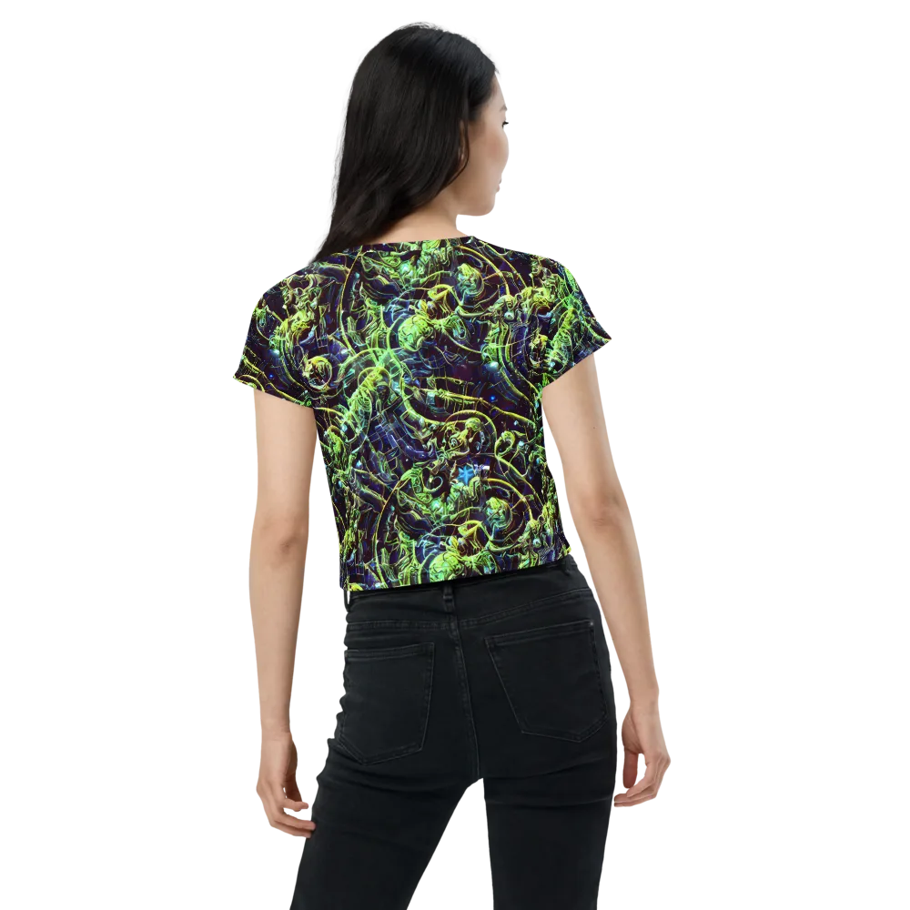 Electric Underbrush on Crop Tee — Back