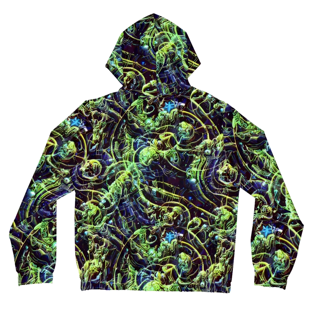 Electric Underbrush on Women's Full-Zip Hoodie — Back