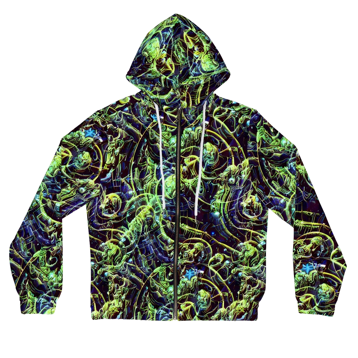 Electric Underbrush on Women's Full-Zip Hoodie — Front