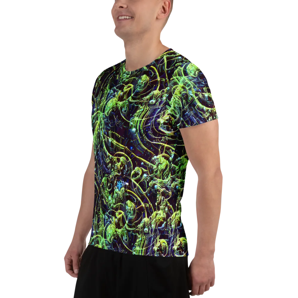 Electric Underbrush on Men's Athletic T-Shirt — Left