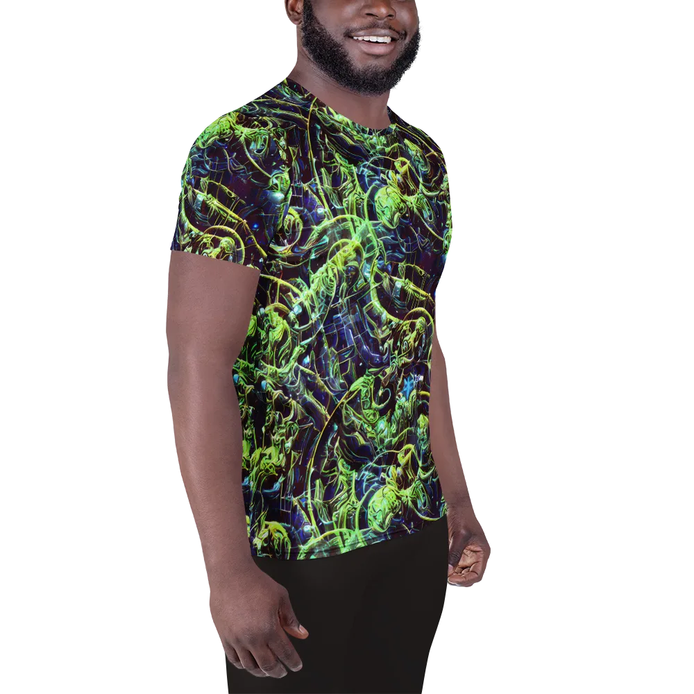 Electric Underbrush on Men's Athletic T-Shirt — Right
