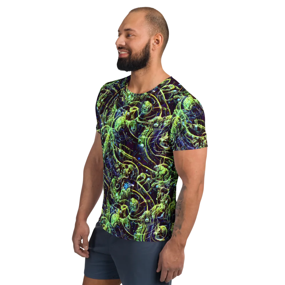 Electric Underbrush on Men's Athletic T-Shirt — Left