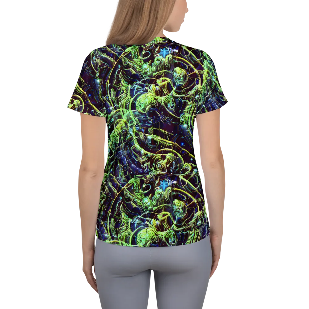 Electric Underbrush on Women's Athletic T-Shirt — Back