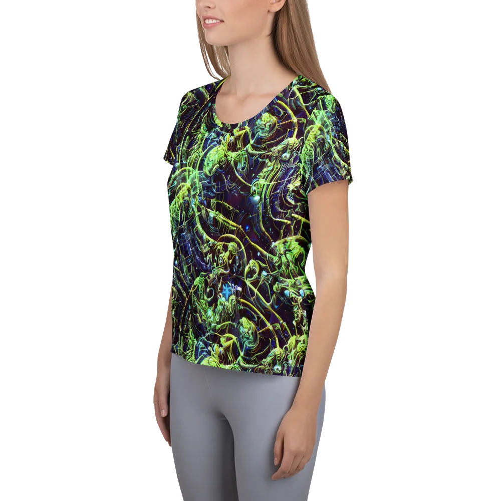 Electric Underbrush on Women's Athletic T-Shirt — Left