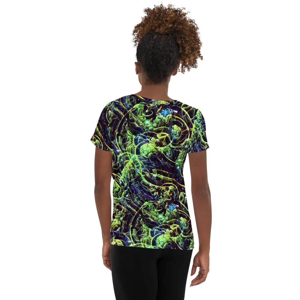 Electric Underbrush on Women's Athletic T-Shirt — Back