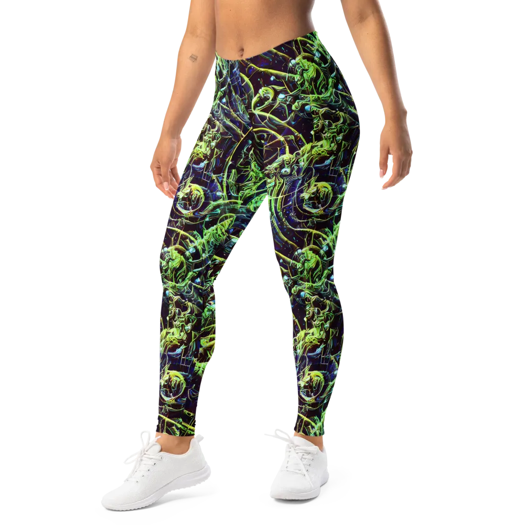 Electric Underbrush on Leggings — Left Front