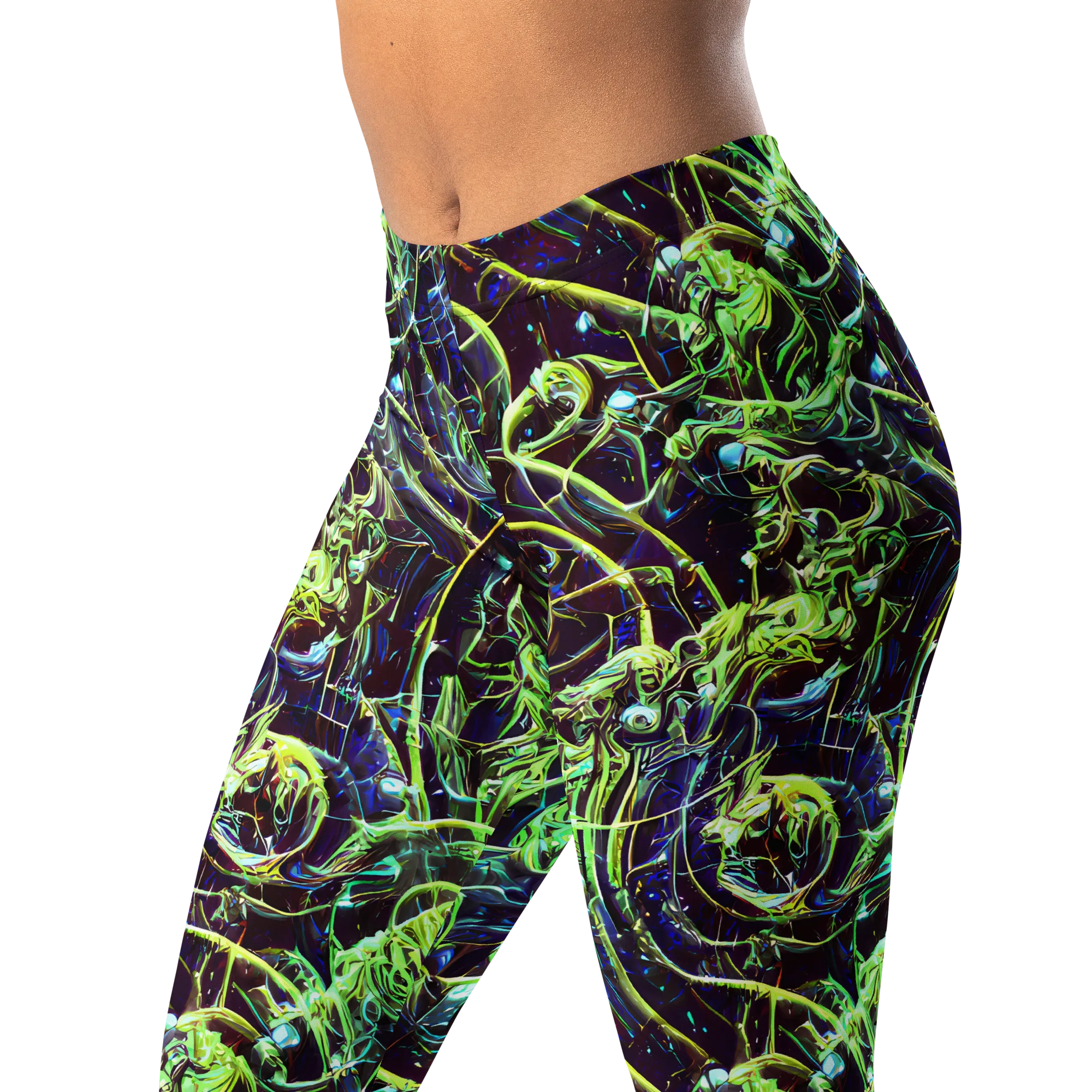 Electric Underbrush on Leggings — Left Front