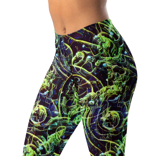Electric Underbrush on a Leggings