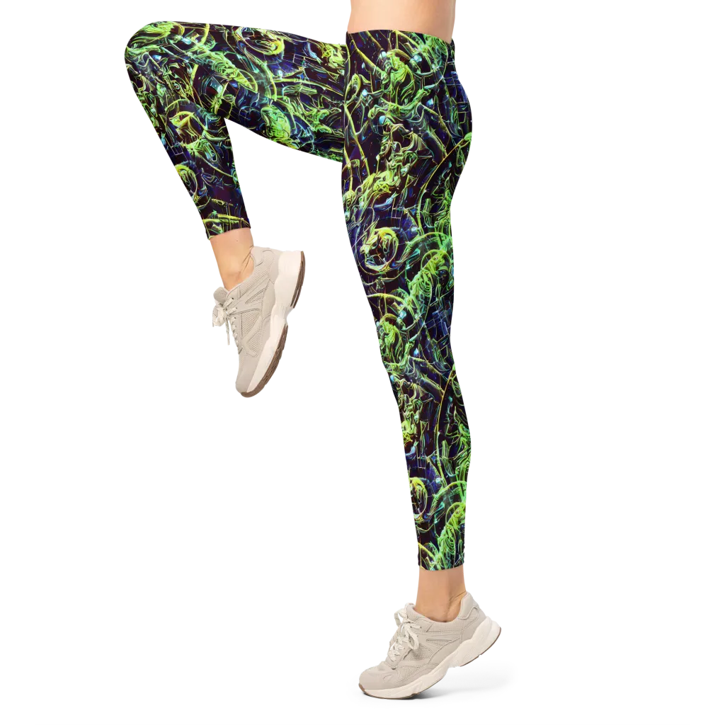 Electric Underbrush on Leggings — Left