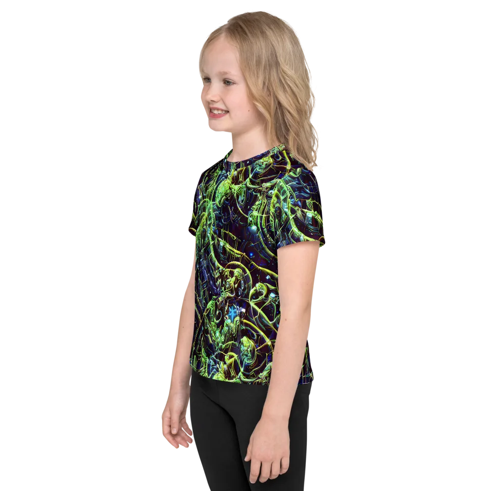 Electric Underbrush on Kids Crew Neck T-Shirt — Left