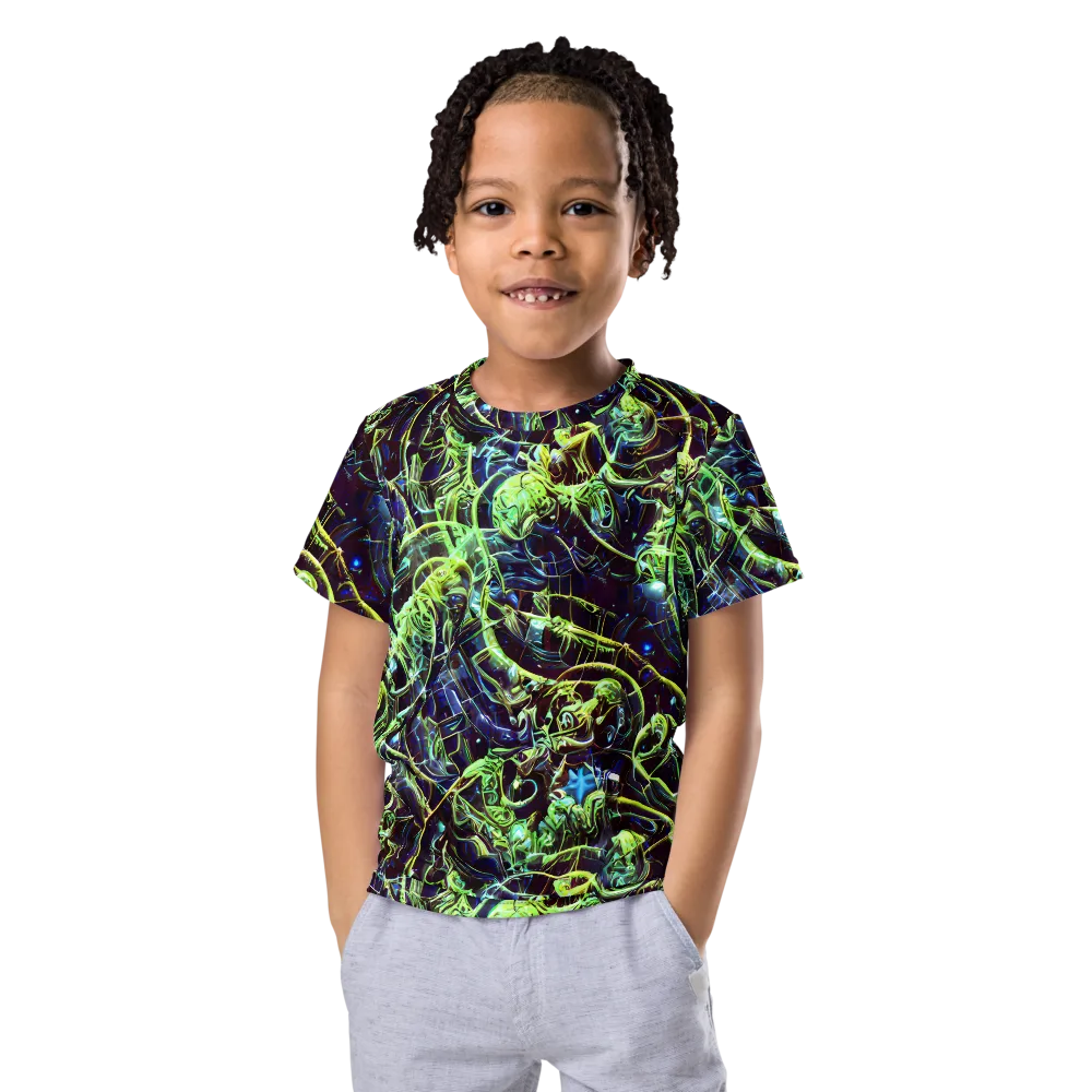 Electric Underbrush on Kids Crew Neck T-Shirt — Front