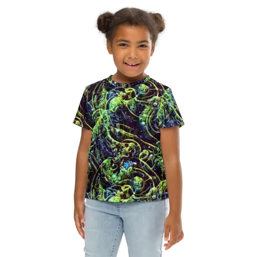Electric Underbrush on a Kids Crew Neck T-Shirt
