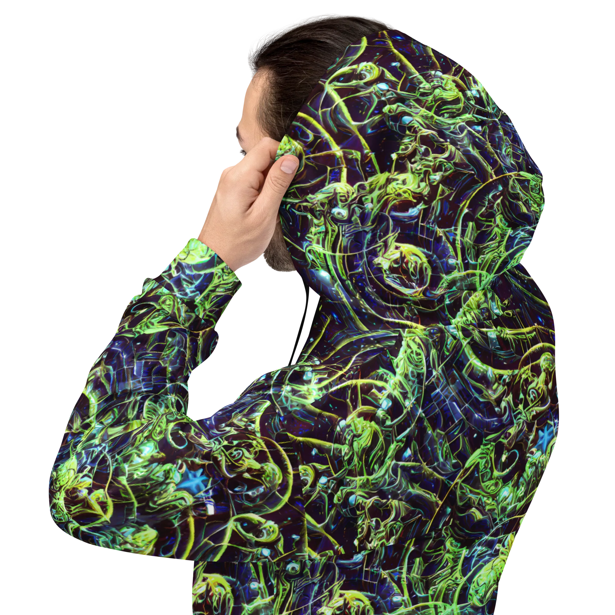 Electric Underbrush on Hoodie — Back
