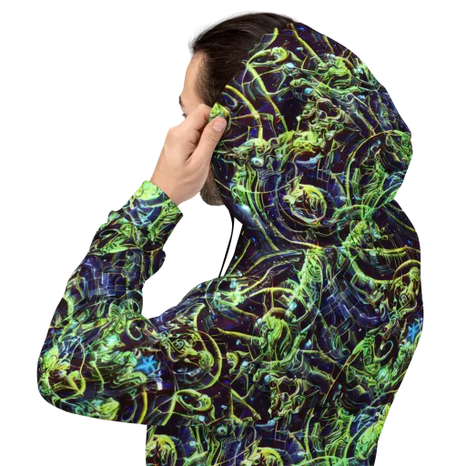 Electric Underbrush on a Hoodie