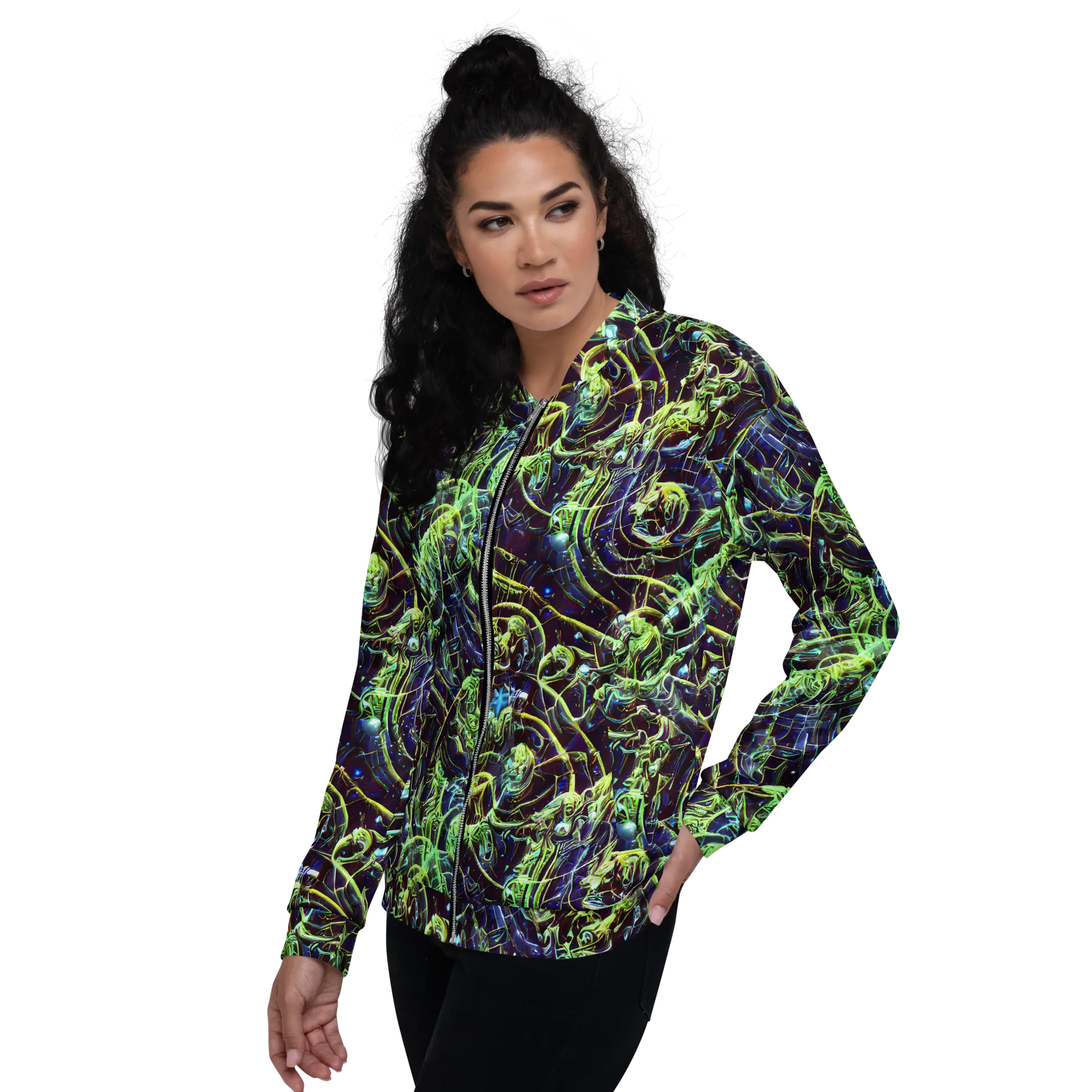 Electric Underbrush on Bomber Jacket — Left