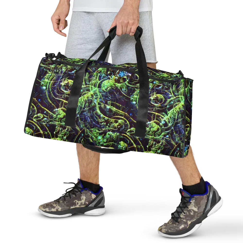 Electric Underbrush on Duffle Bag — Front