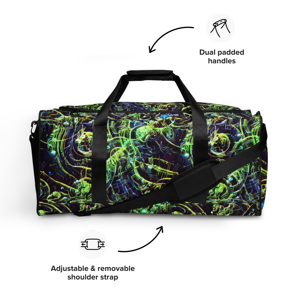 Electric Underbrush on Duffle Bag — Front