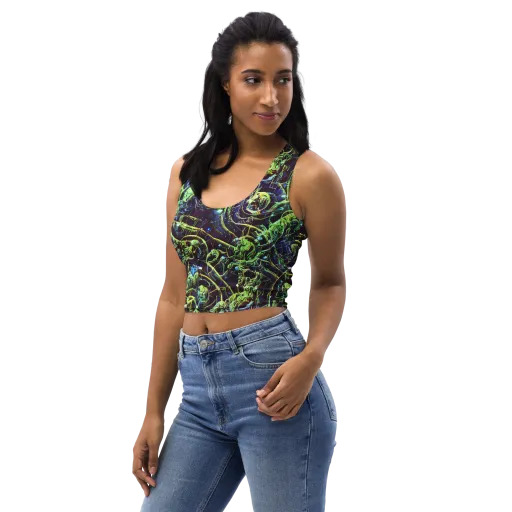 Electric Underbrush on a Crop Top