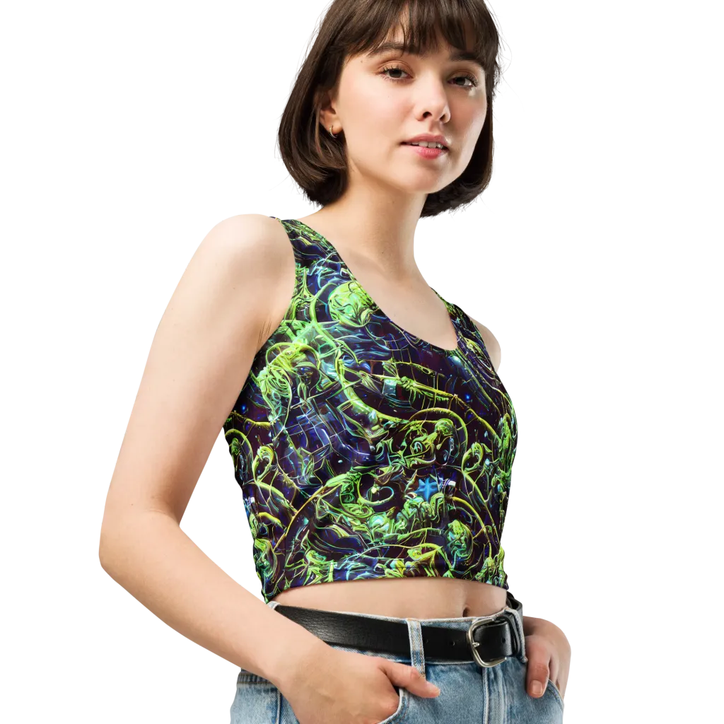 Electric Underbrush on Crop Top — Right Front