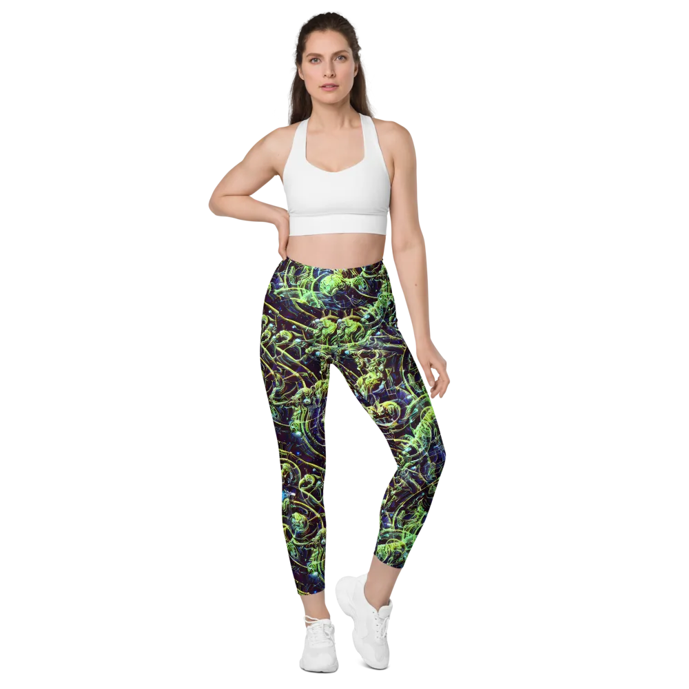 Electric Underbrush on Leggings with Pockets — Front