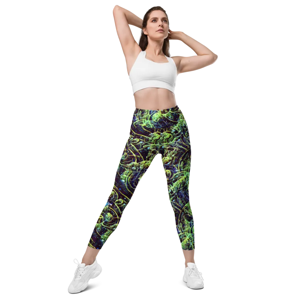 Electric Underbrush on Leggings with Pockets — Front