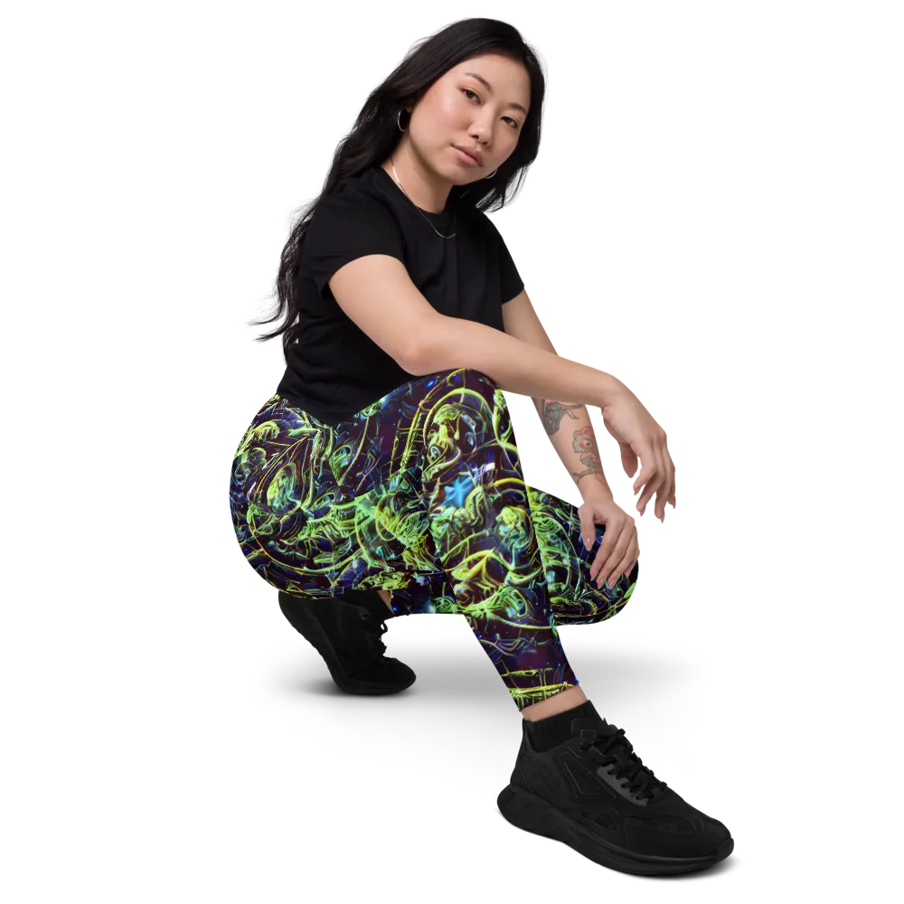 Electric Underbrush on Leggings with Pockets — Right Front