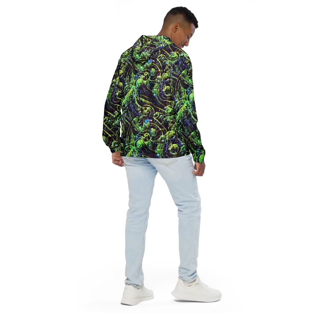 Electric Underbrush on Men's Windbreaker — Back
