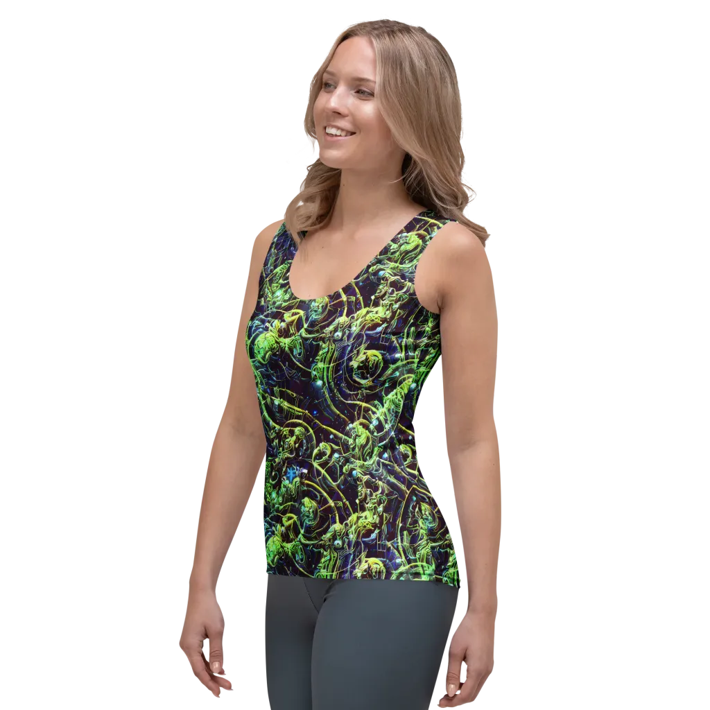 Electric Underbrush on Women's Tank Top — Left Front