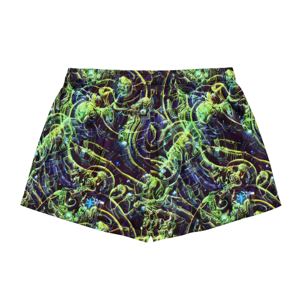 Electric Underbrush on Women's Pajama Shorts — Back