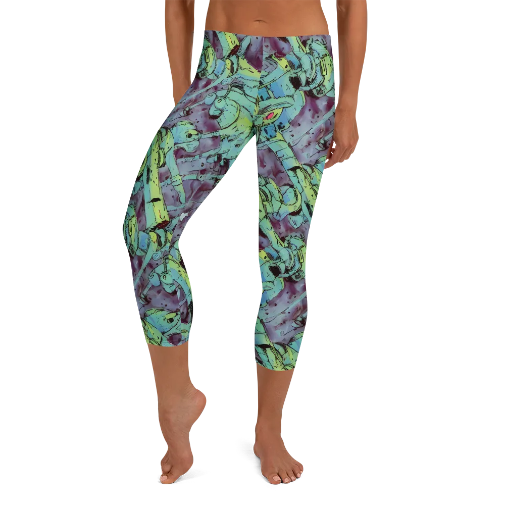 Lime Age on Capri Leggings — Front