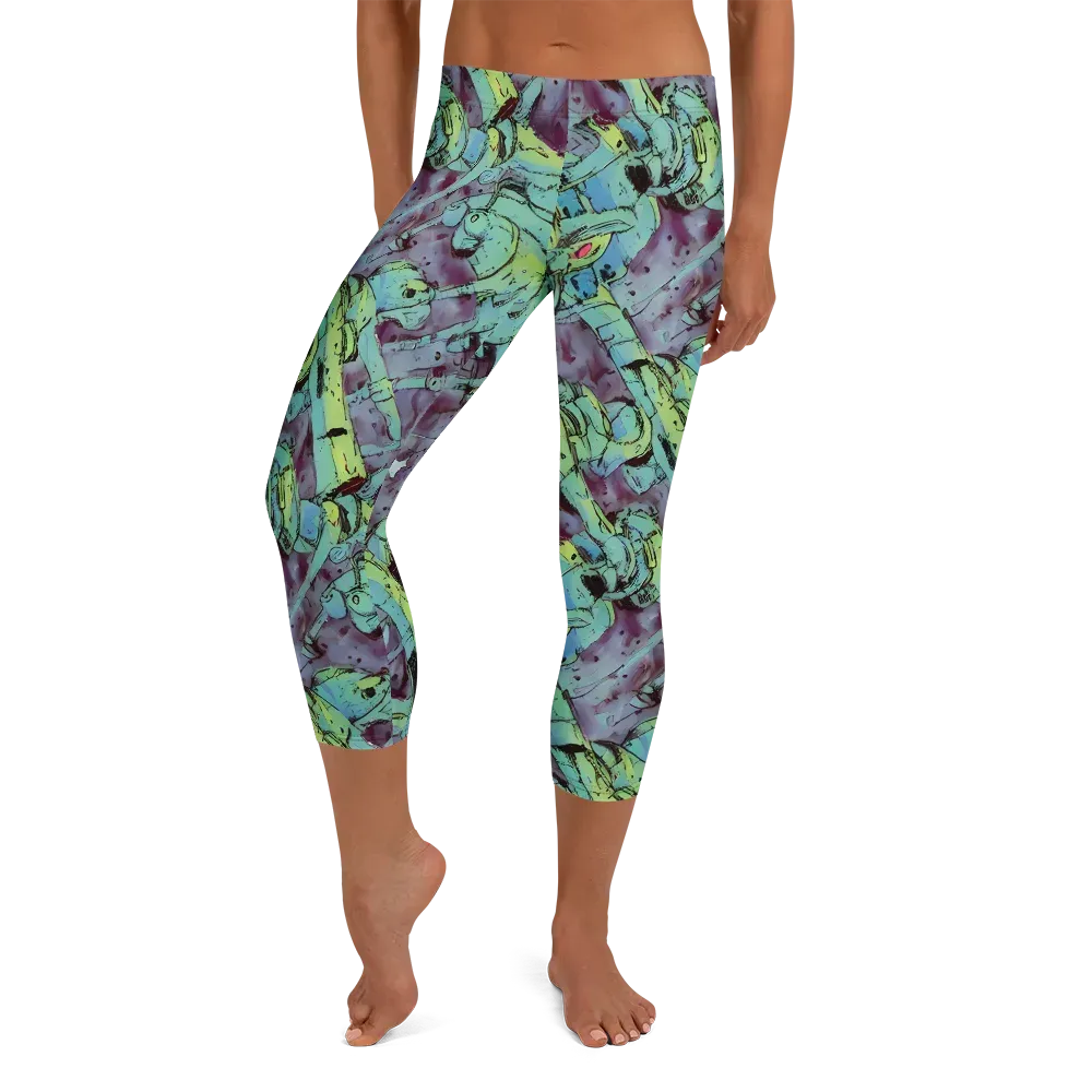 Lime Age on Capri Leggings — Front