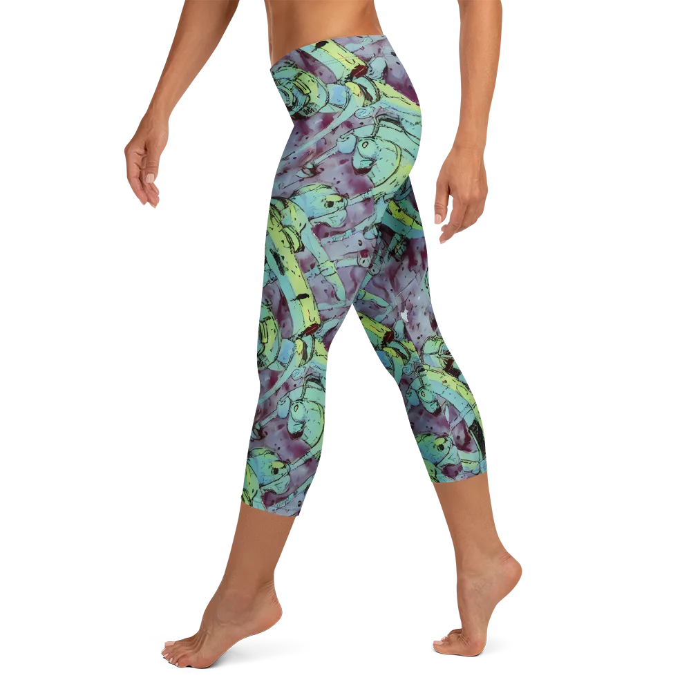 Lime Age on Capri Leggings — Left