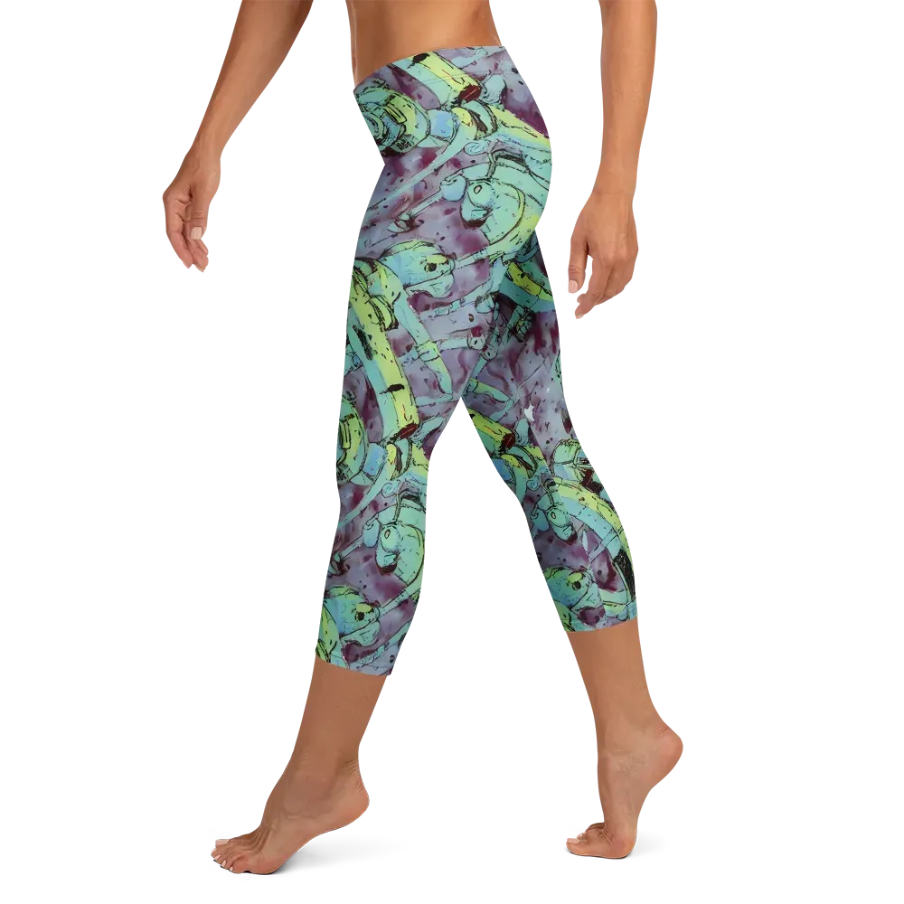 Lime Age on Capri Leggings — Left