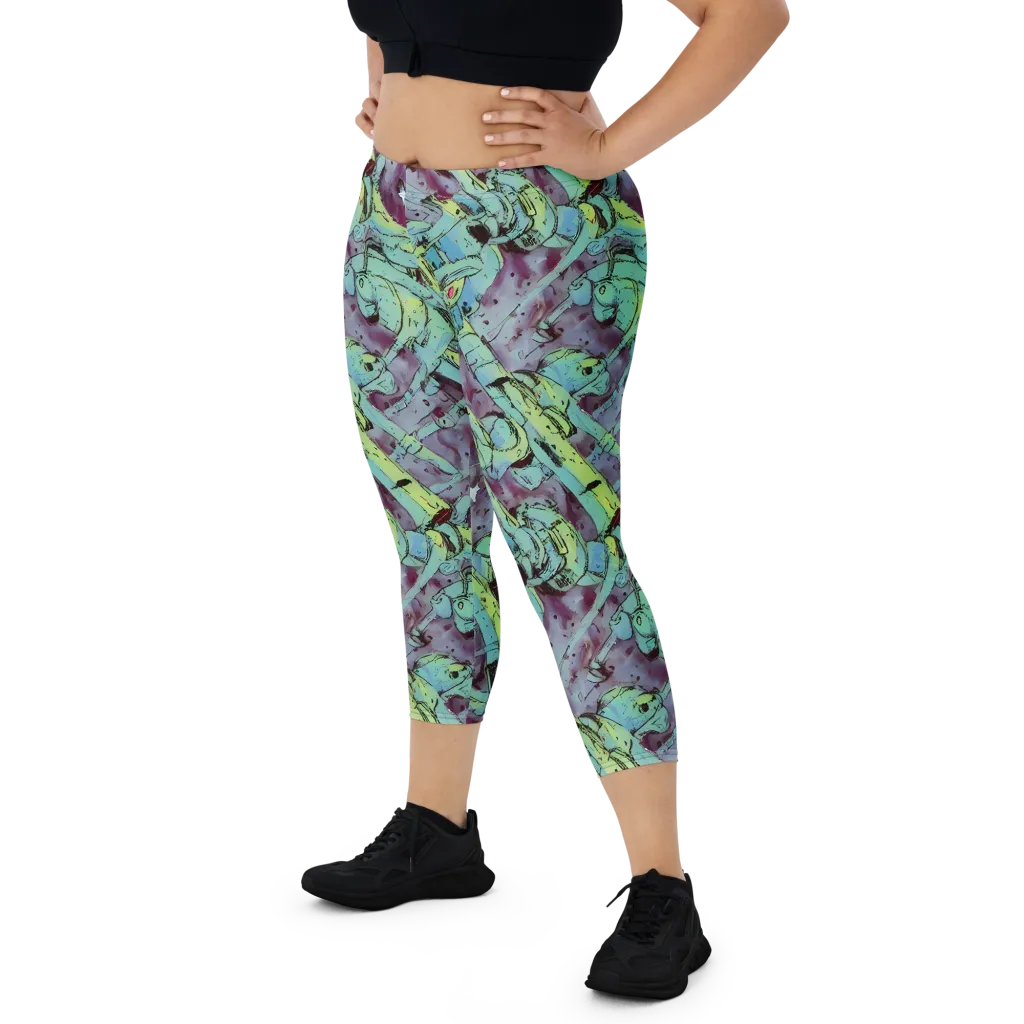 Lime Age on Capri Leggings — Front
