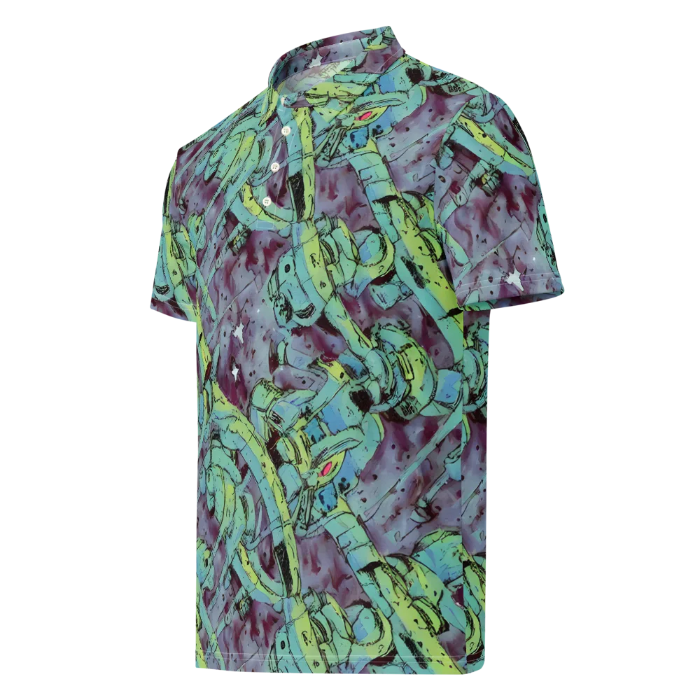 Lime Age on Men's Slim Fit Polo Shirt — Left Front