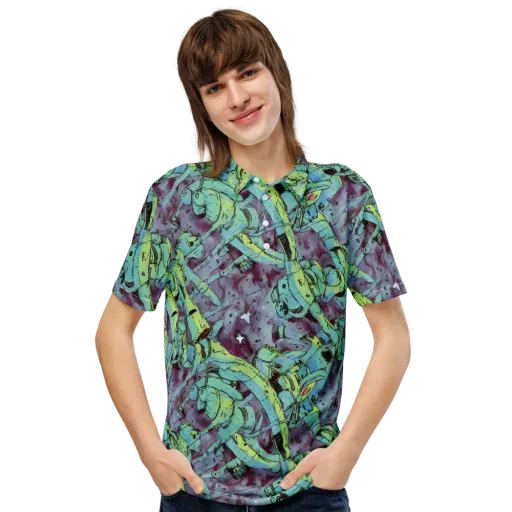 Lime Age on a Men's Slim Fit Polo Shirt