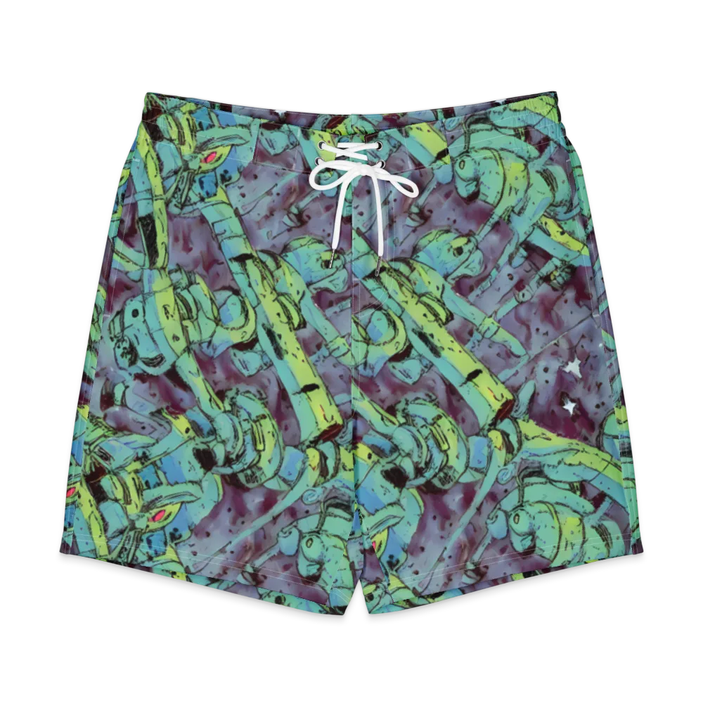 Lime Age on Men's Board Shorts — Front