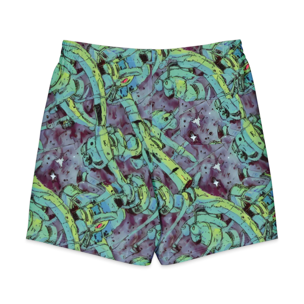 Lime Age on Men's Board Shorts — Back