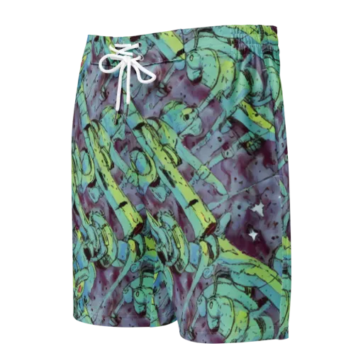 Lime Age on a Men's Board Shorts